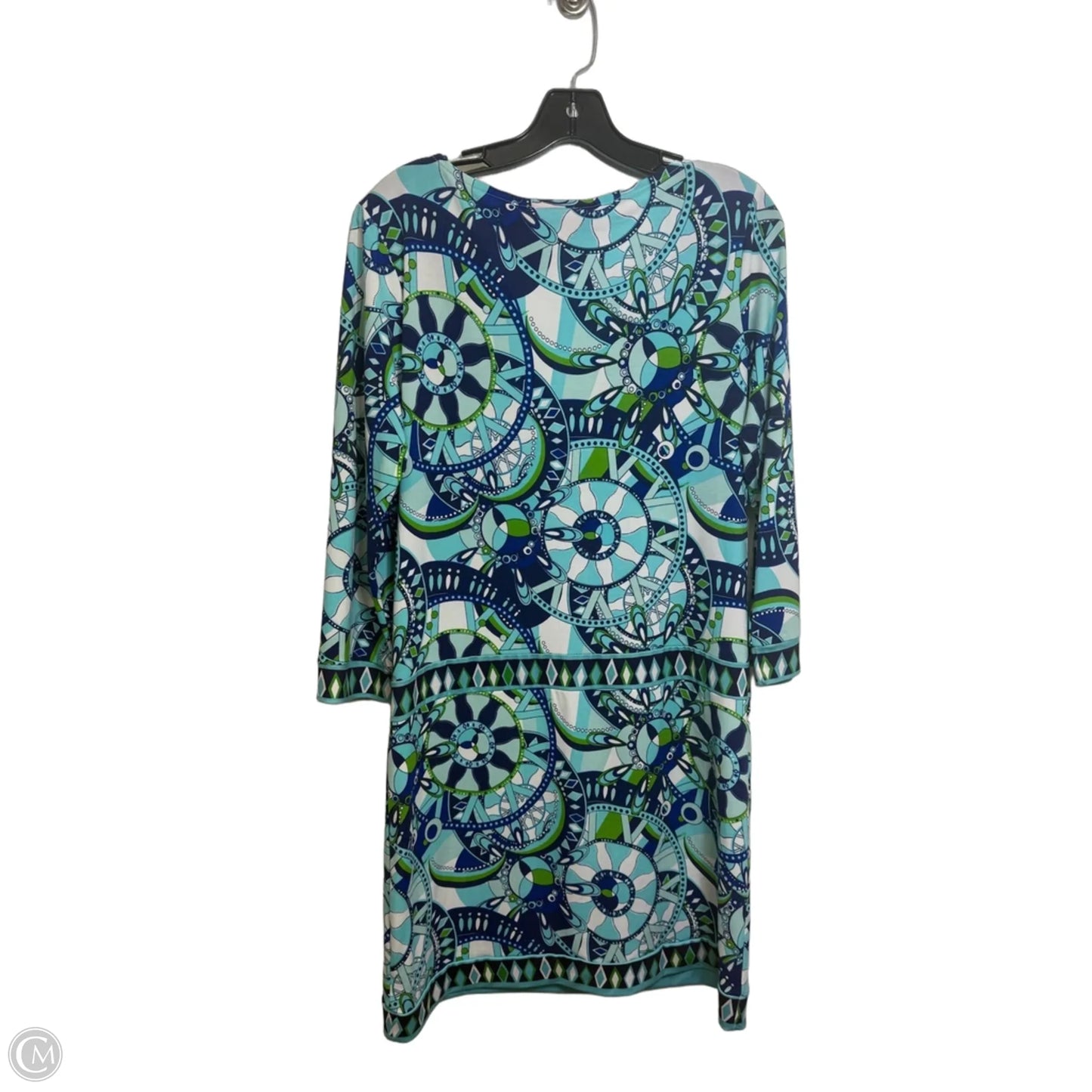 Dress Casual Short By Clothes Mentor In Blue & Green, Size: L