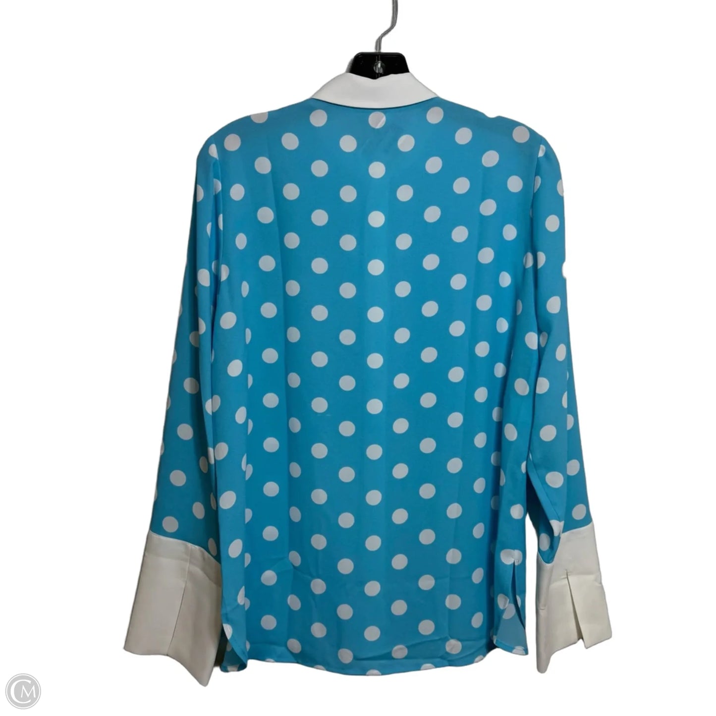 Top Long Sleeve By Anne Klein In Polkadot Pattern, Size: M