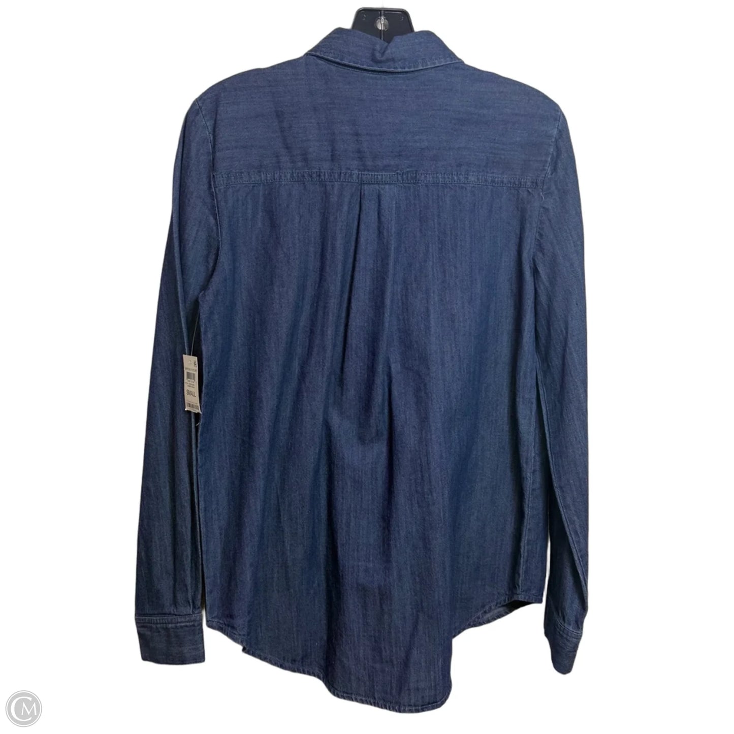 Top Long Sleeve By Style And Company In Blue Denim, Size: S