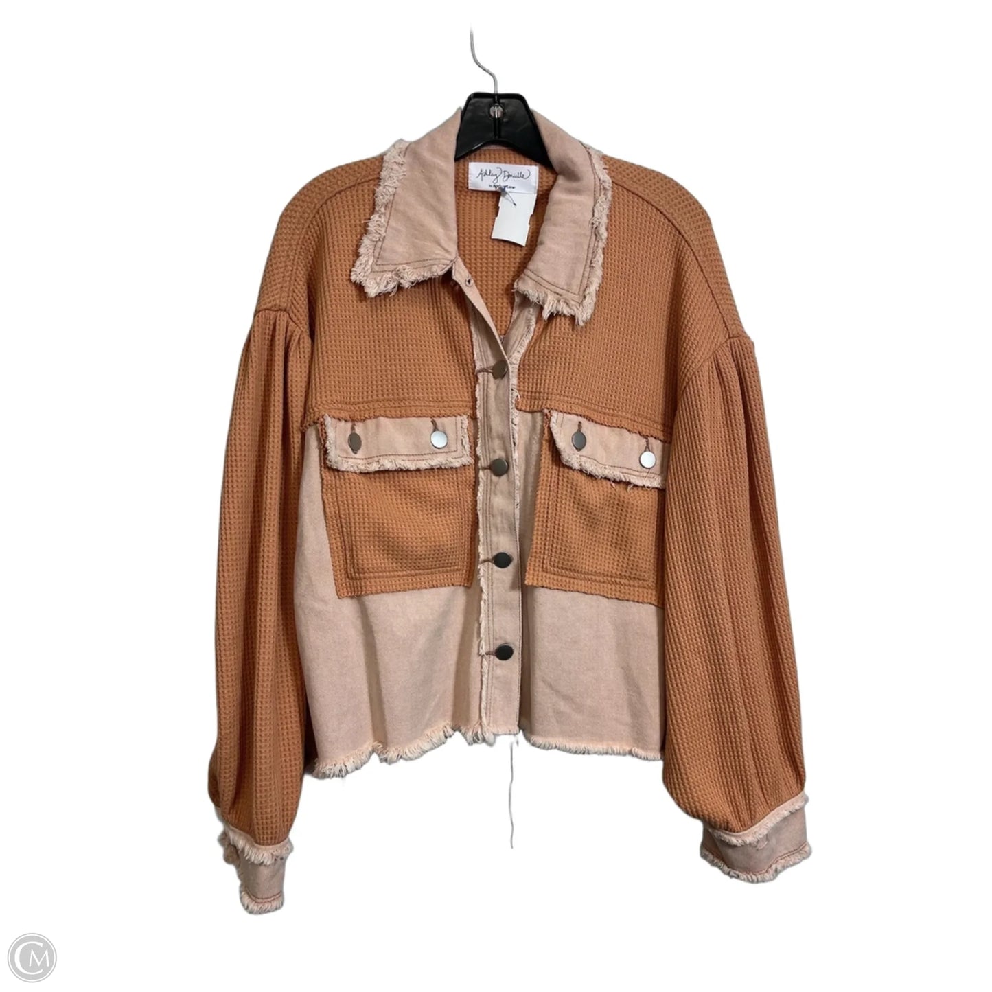 Jacket Denim By Cme In Peach, Size: M