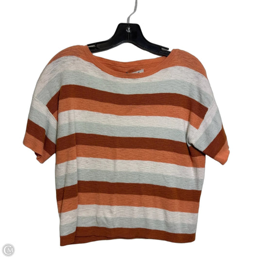 Top Short Sleeve By Madewell In Striped Pattern, Size: Xs