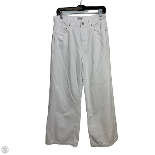 Jeans Wide Leg By Pilcro In White Denim, Size: 6
