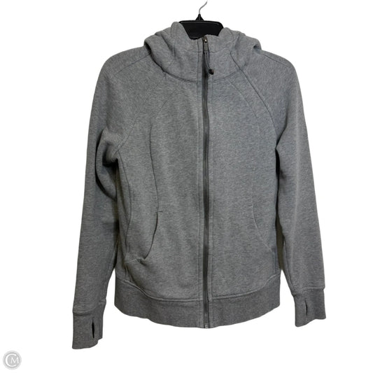 Athletic Jacket By Lululemon In Grey, Size: 8