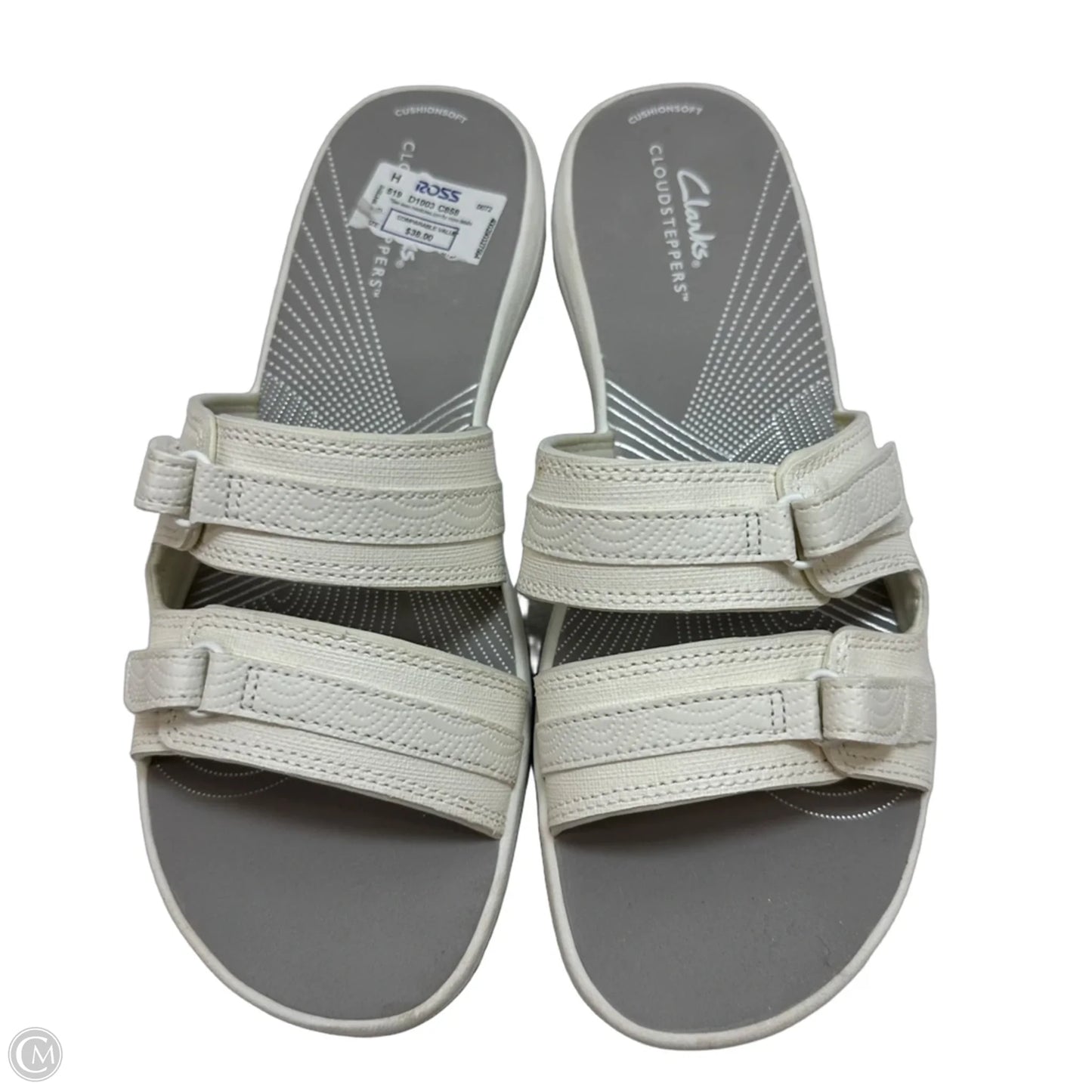 Sandals Flip Flops By Clarks In White, Size: 9