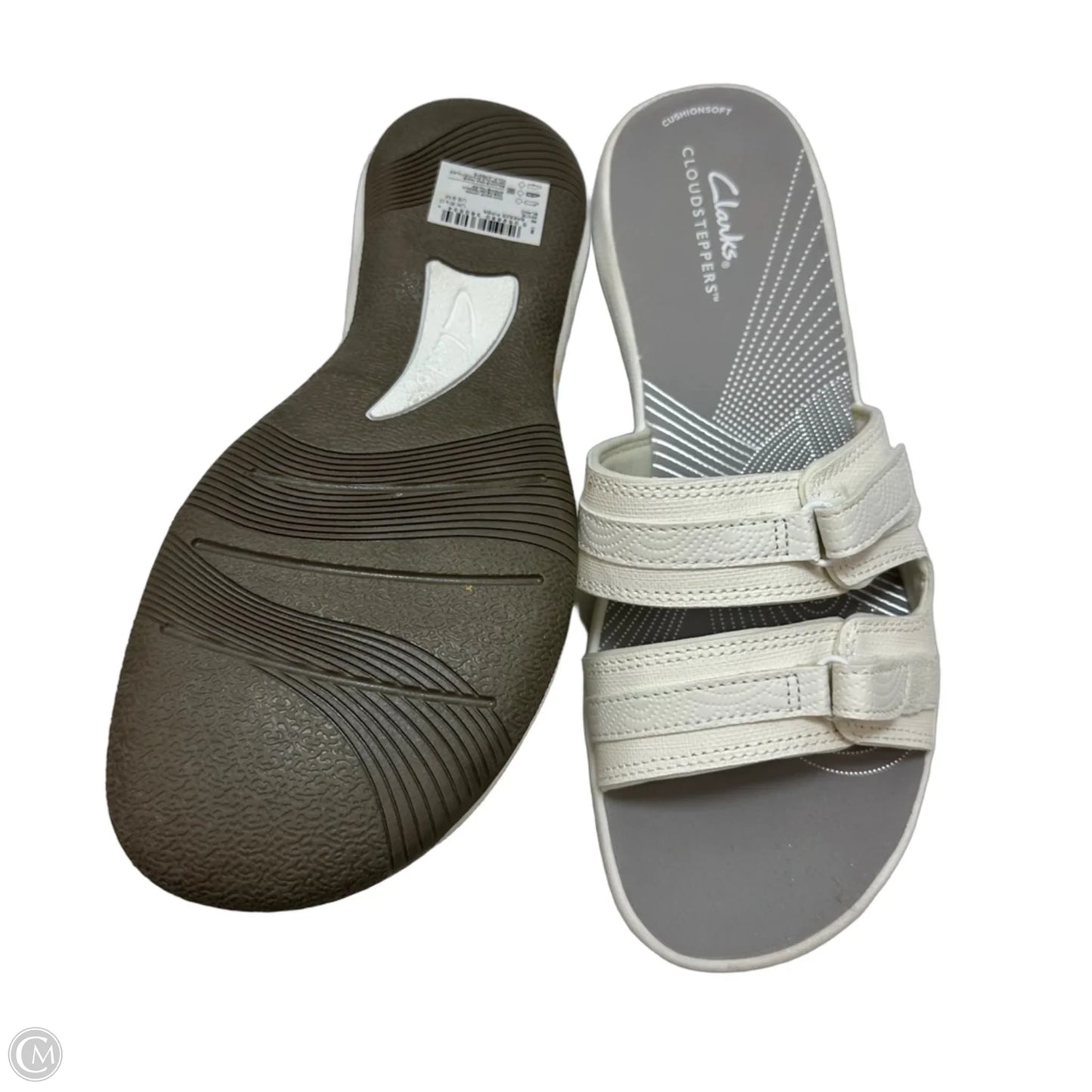 Sandals Flip Flops By Clarks In White, Size: 9