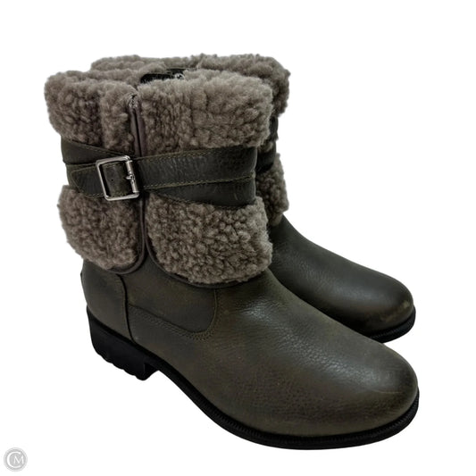 Boots Designer By Ugg In Brown, Size: 9.5