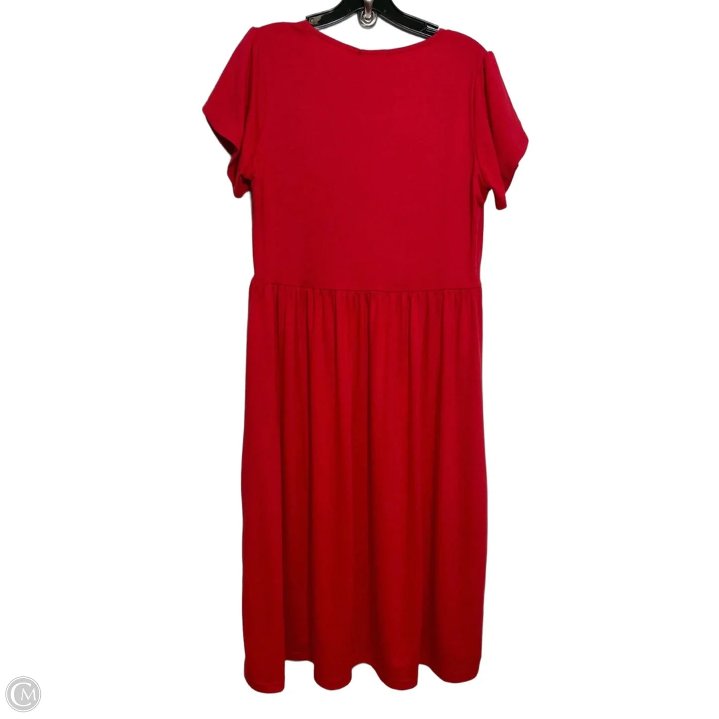 Dress Casual Midi By Clothes Mentor In Red, Size: L