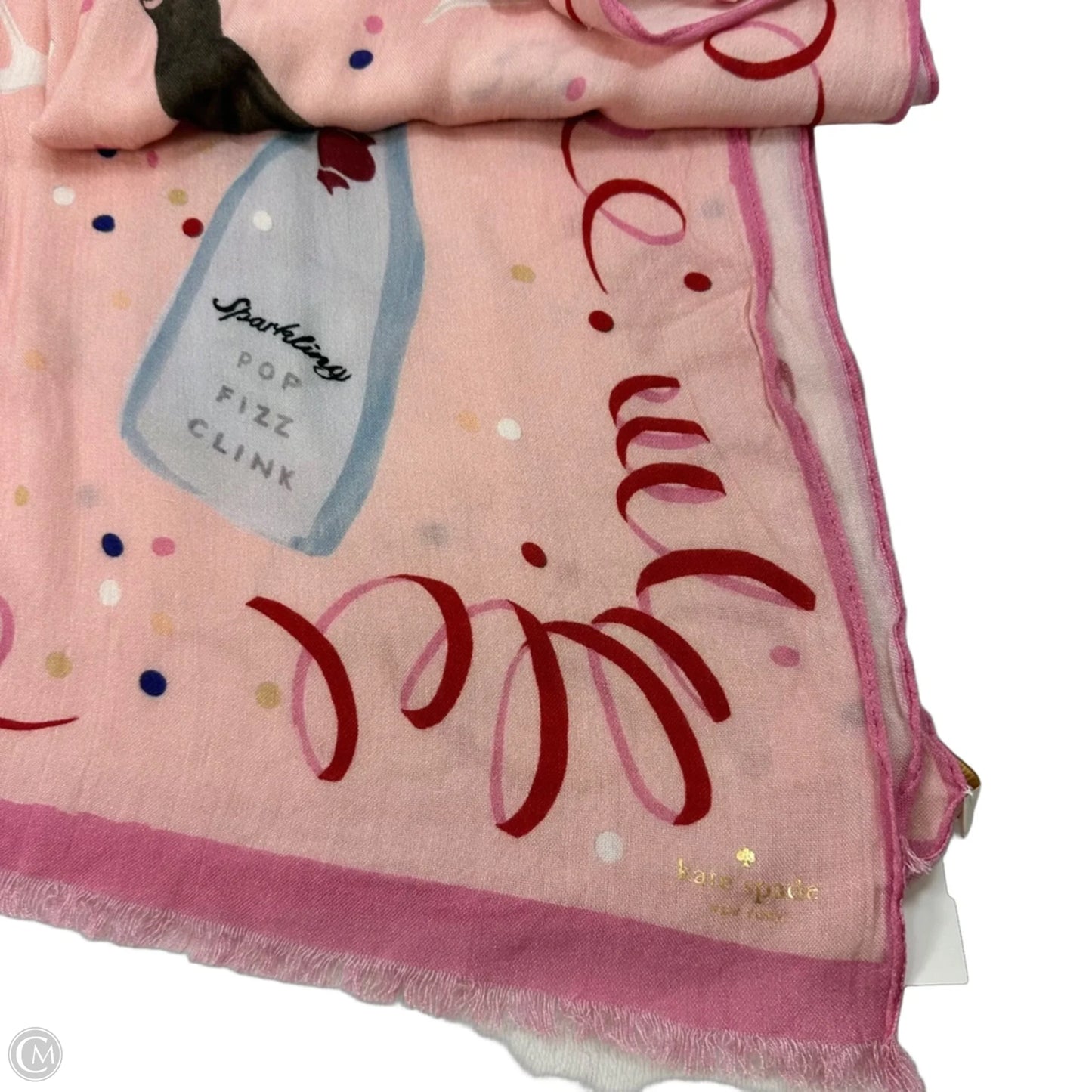 Champagne oblong Scarf Designer By Kate Spade