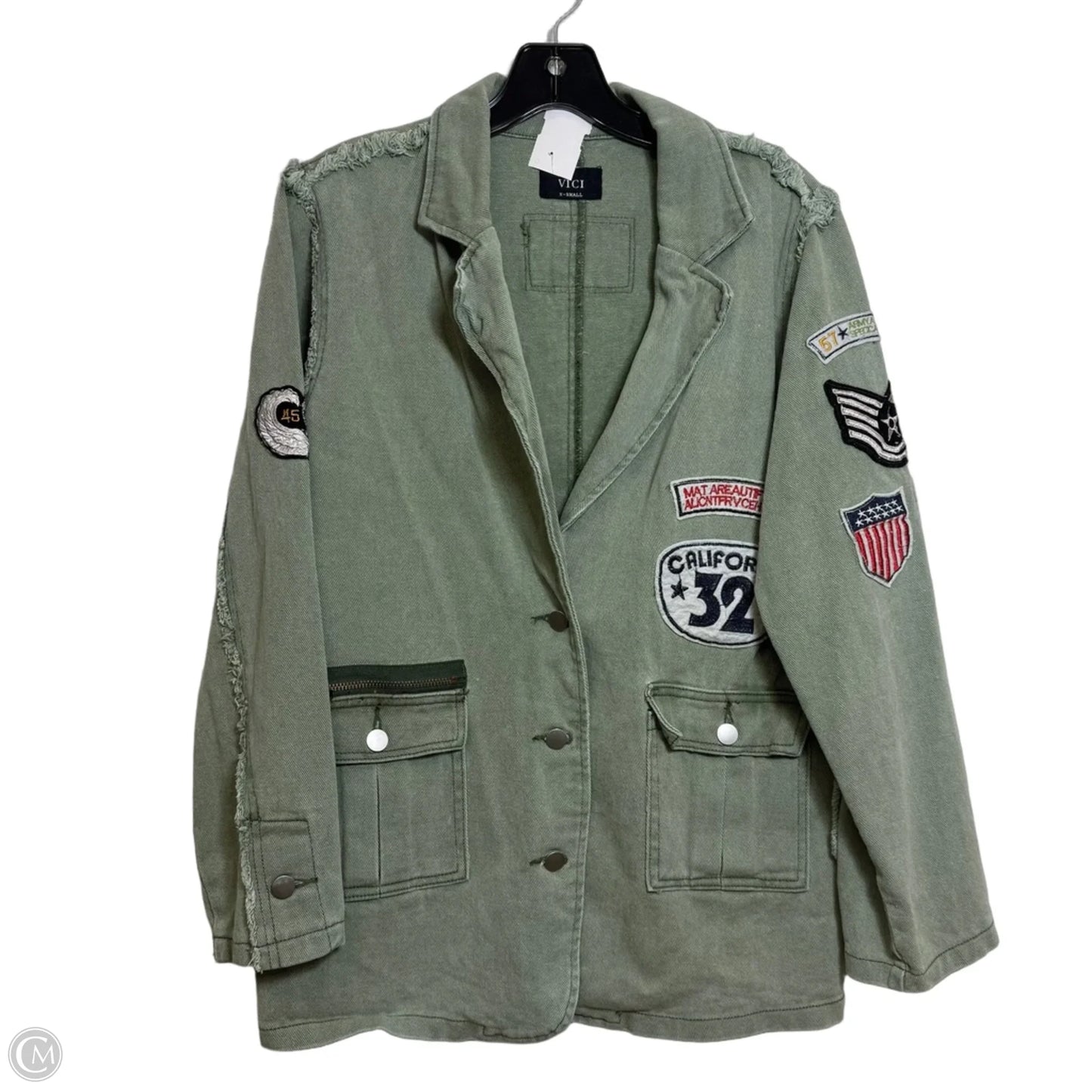 Jacket Denim By Vici In Green, Size: Xs