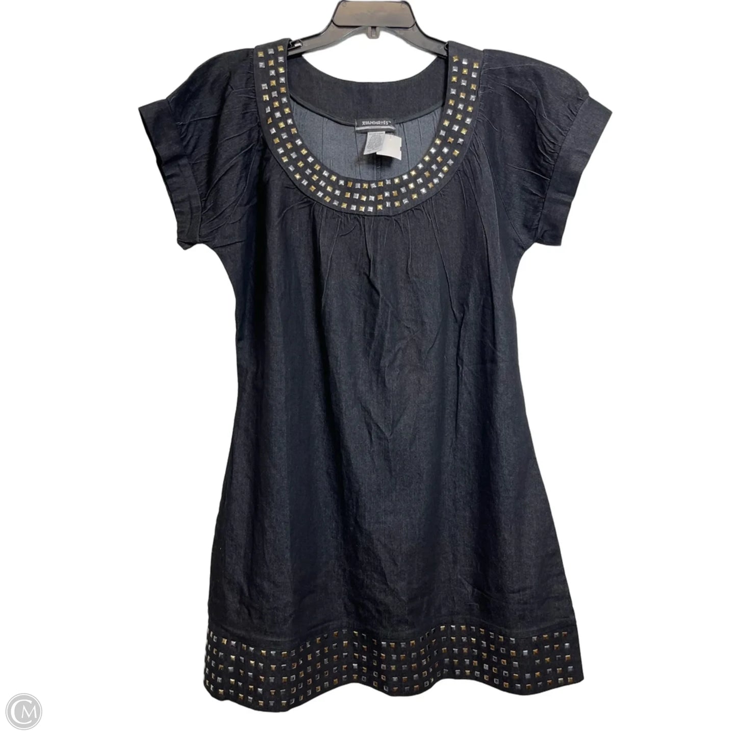 Dress Casual Short By Cmf In Blue Denim, Size: 1x