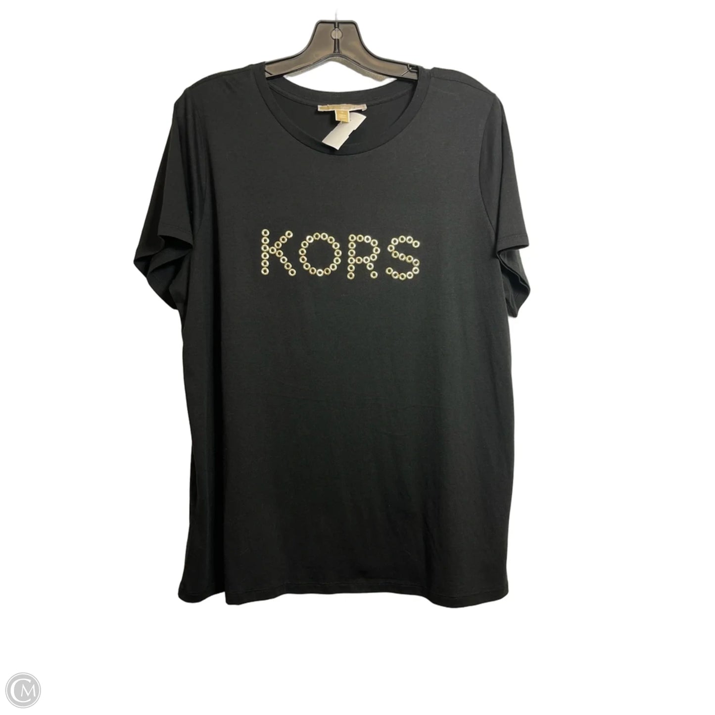 Top Short Sleeve Basic By Michael By Michael Kors In Black, Size: 1x