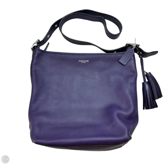 Leather Legacy Handbag Designer By Coach, Size: Medium