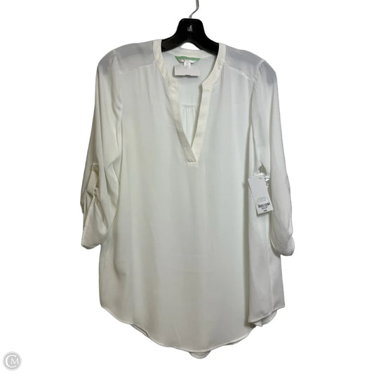 Top 3/4 Sleeve By Decree In White, Size: M