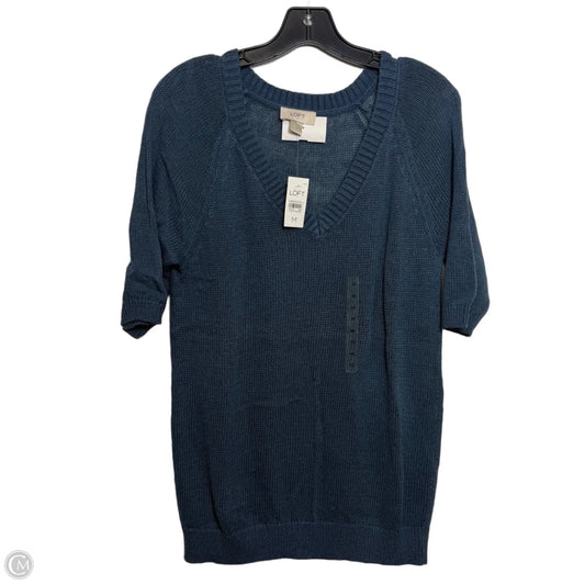 Top Short Sleeve By Loft In Blue, Size: M