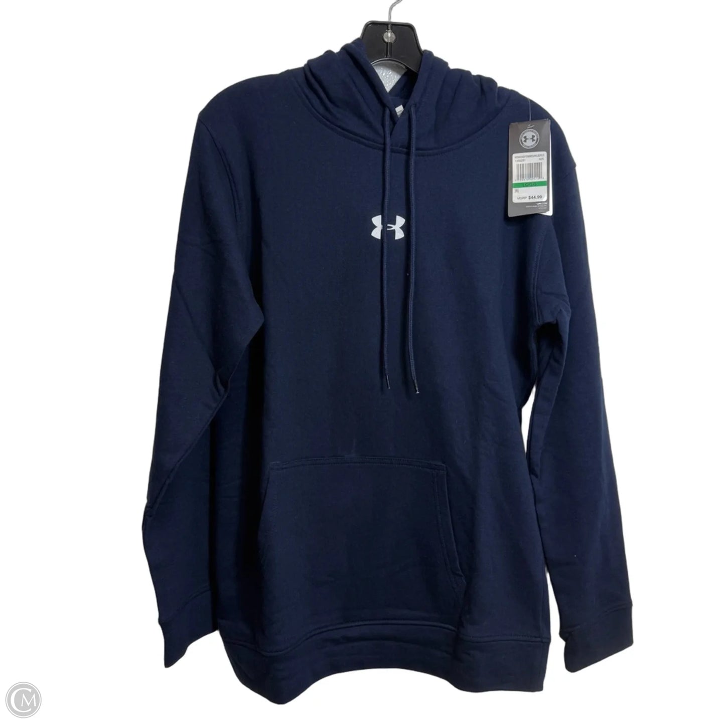 Athletic Sweatshirt Hoodie By Under Armour In Navy, Size: L