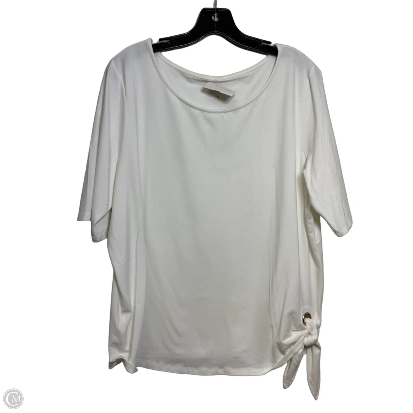 Top Short Sleeve Basic By Belle By Kim Gravel In White, Size: L