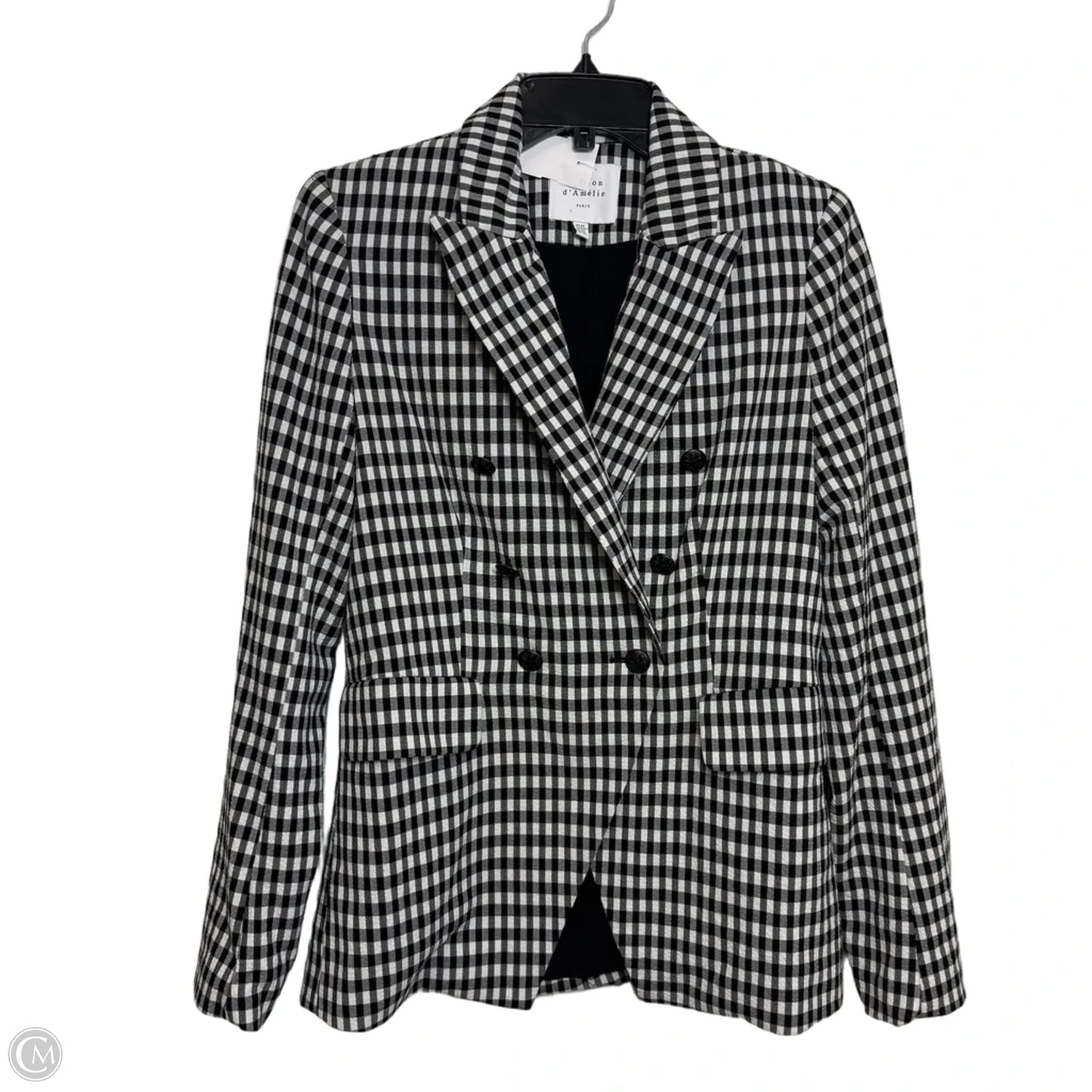 Blazer By Maison Damelie In Checkered Pattern, Size: Xs
