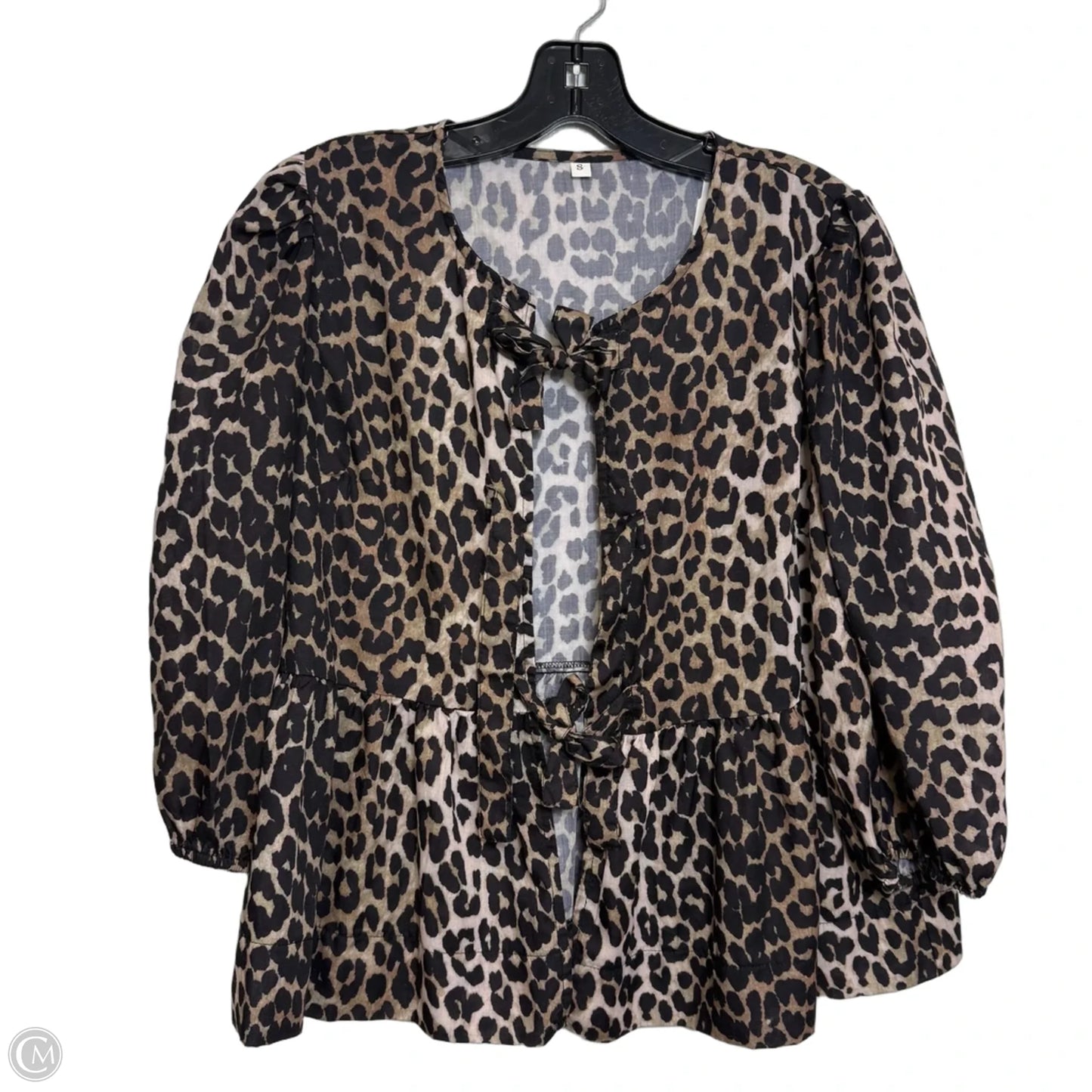 Top 3/4 Sleeve By Cme In Animal Print, Size: S