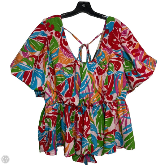 Top Short Sleeve By Clothes Mentor In Multi-colored, Size: 3x