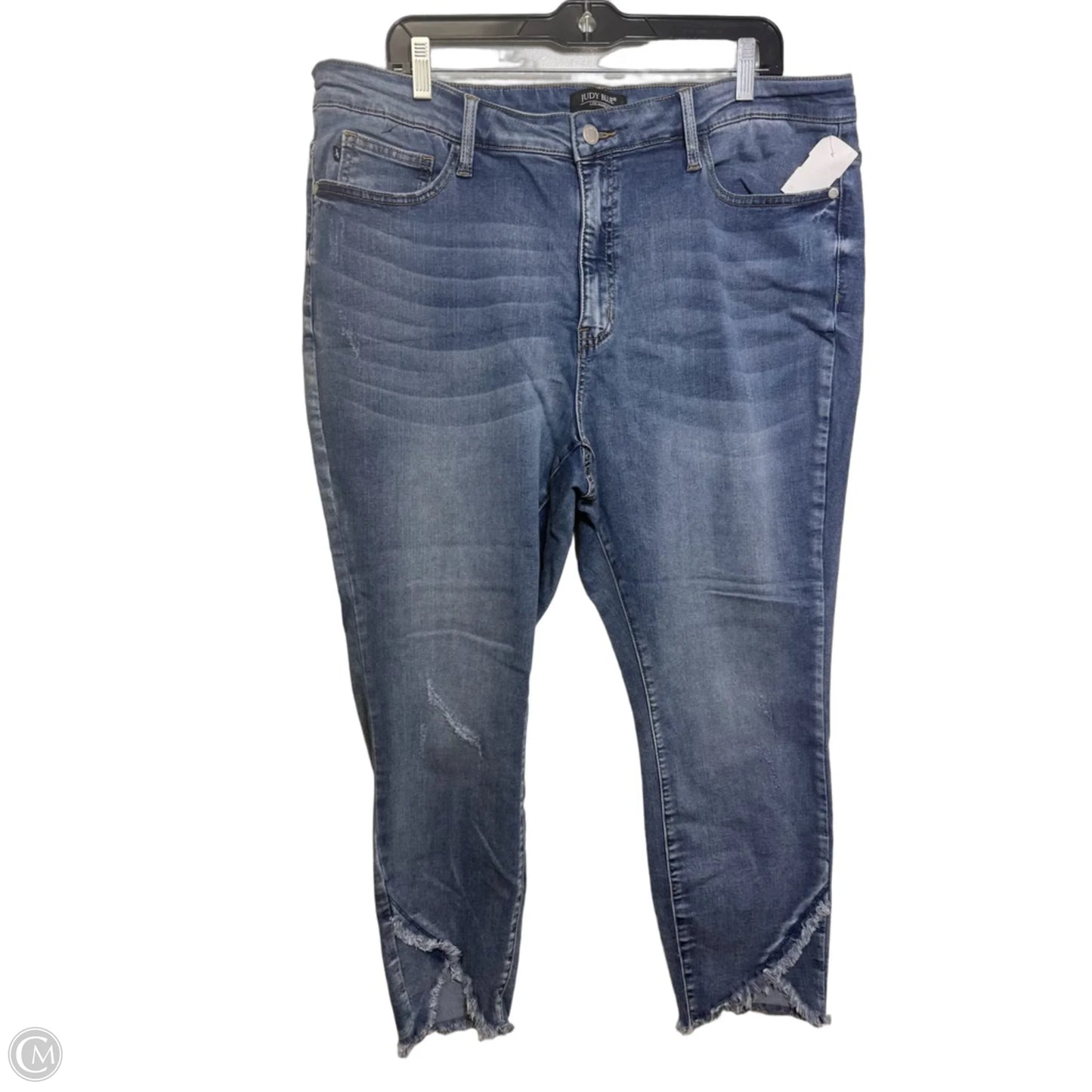 Jeans Skinny By Judy Blue In Blue Denim, Size: 20