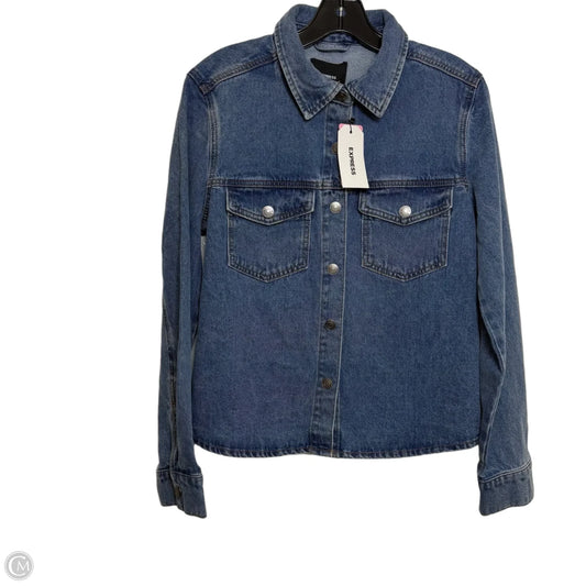 Top Long Sleeve By Express In Blue Denim, Size: S