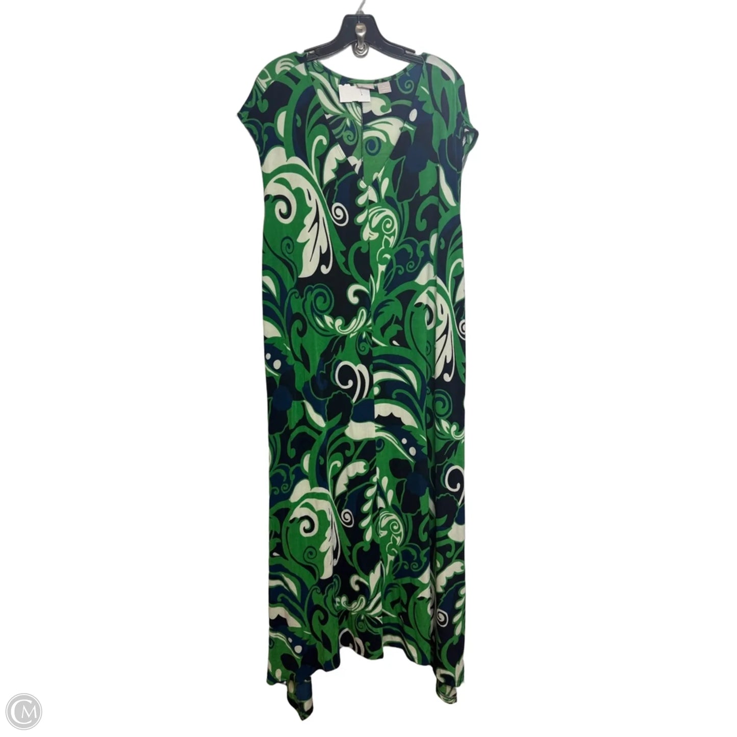 Dress Casual Maxi By Chicos In Green, Size: Xxl