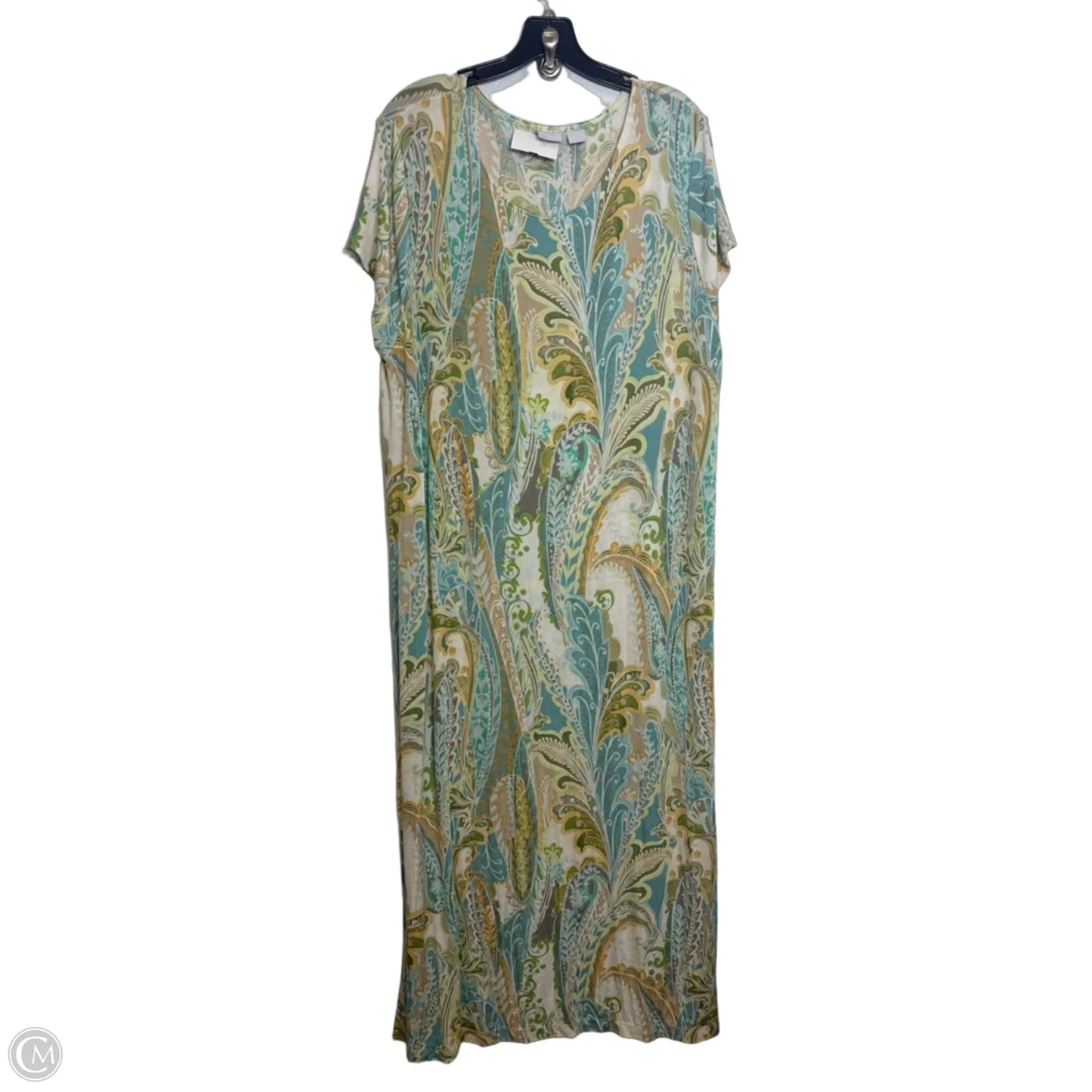 Dress Casual Maxi By Chicos In Paisley Print, Size: Xxl