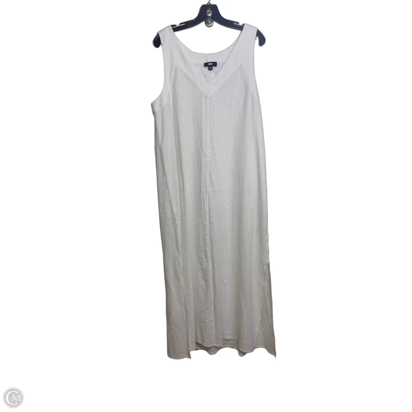Dress Casual Maxi By Dkny In White, Size: L