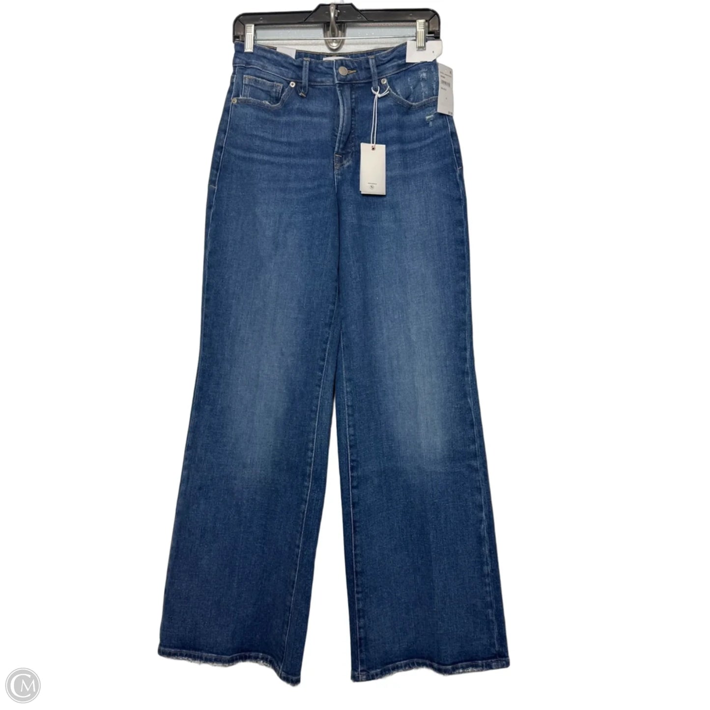 Jeans Wide Leg By Good American In Blue Denim, Size: 0