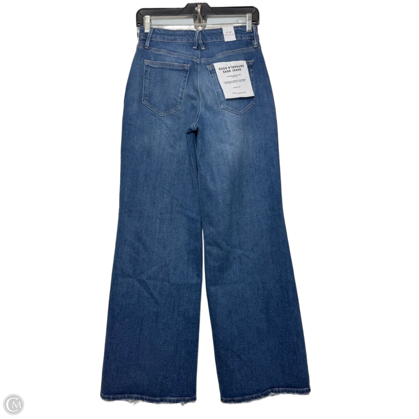 Jeans Wide Leg By Good American In Blue Denim, Size: 0