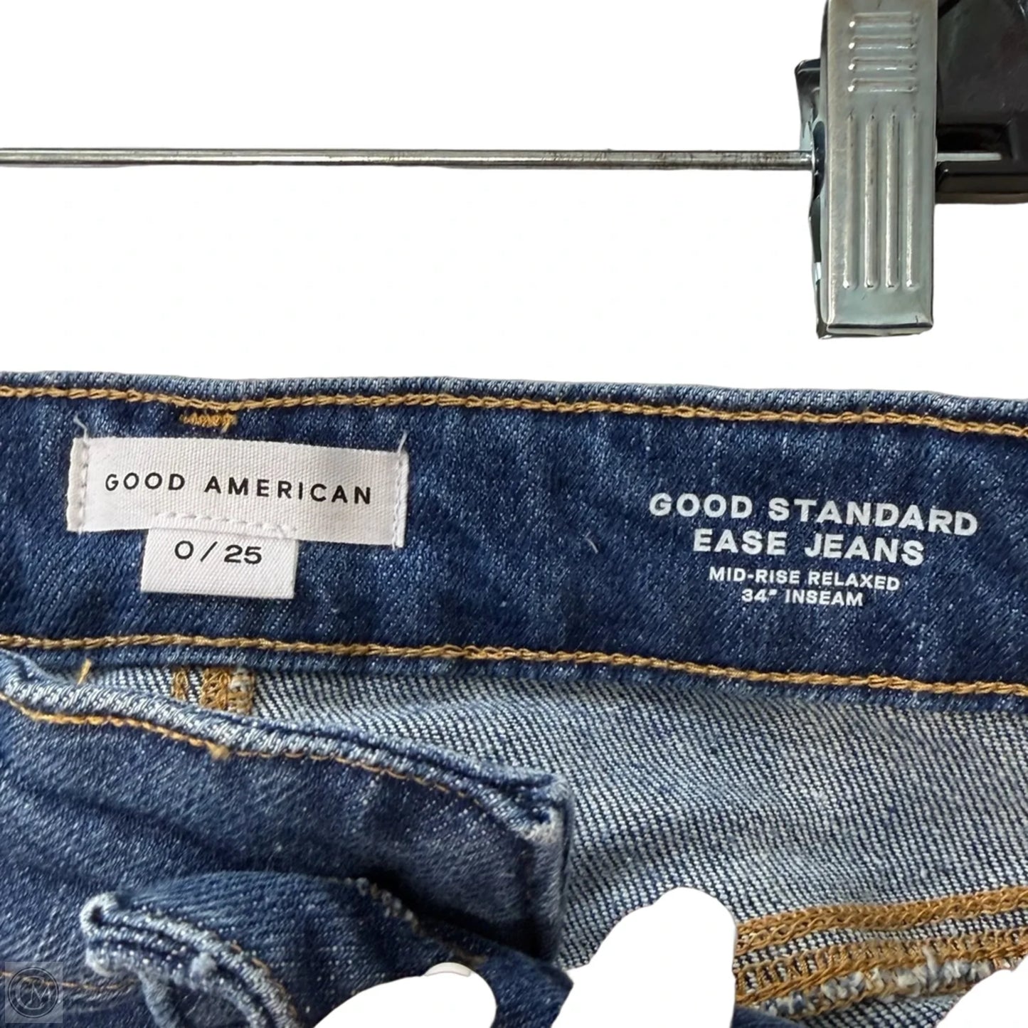 Jeans Wide Leg By Good American In Blue Denim, Size: 0