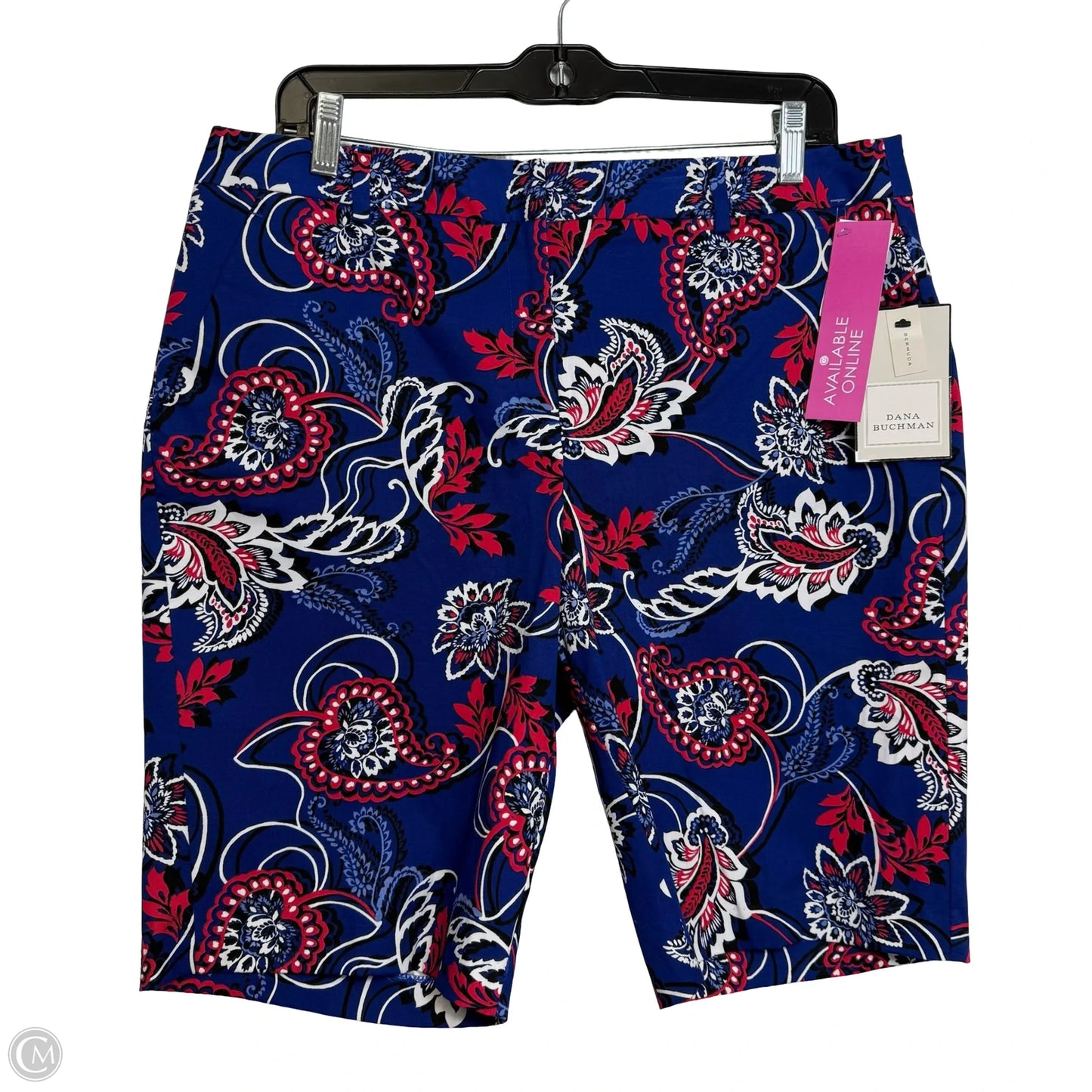 Bermuda Shorts By Dana Buchman In Blue & Red, Size: 10