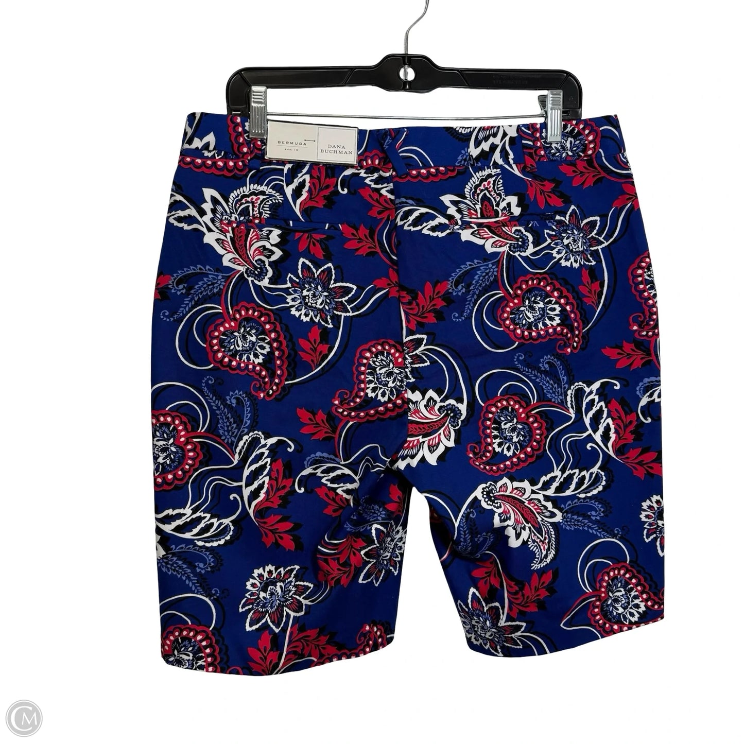 Bermuda Shorts By Dana Buchman In Blue & Red, Size: 10