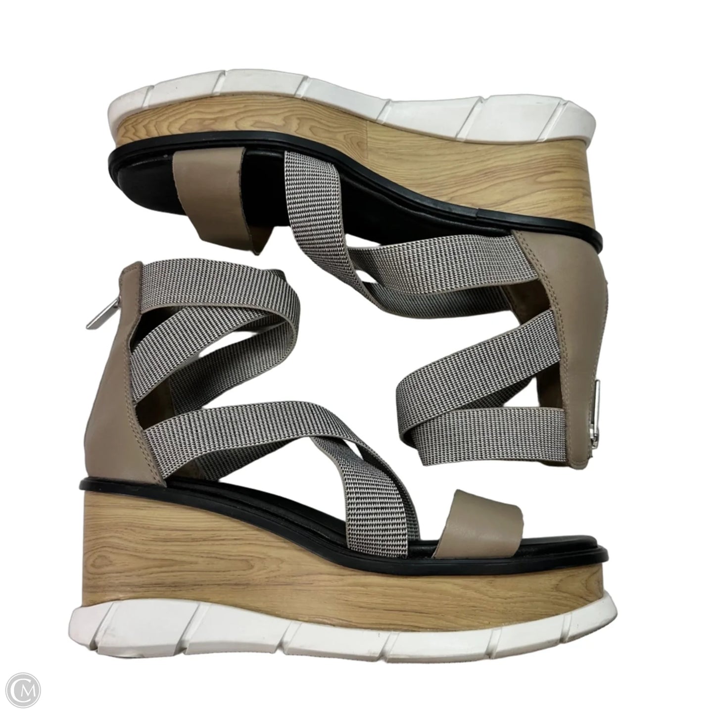 Sandals Heels Wedge By Sorel In Taupe, Size: 8.5