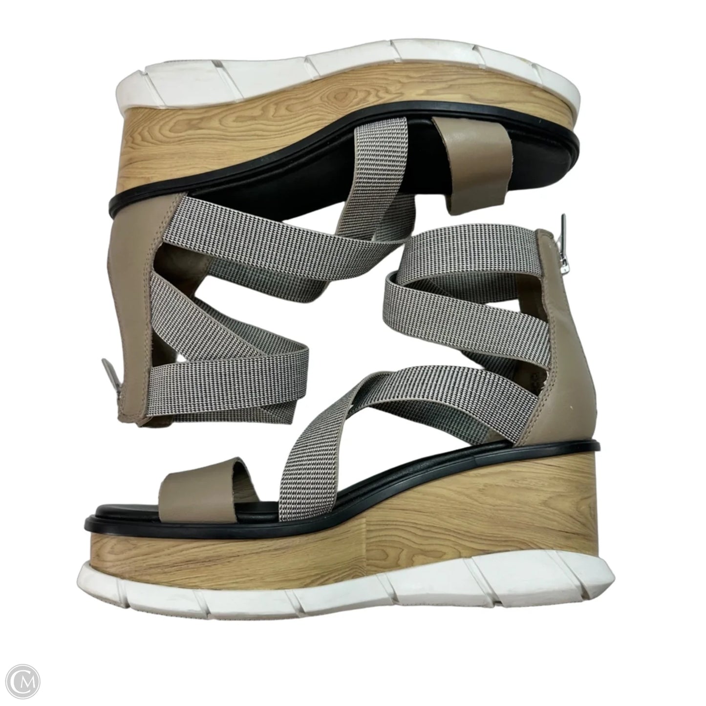 Sandals Heels Wedge By Sorel In Taupe, Size: 8.5