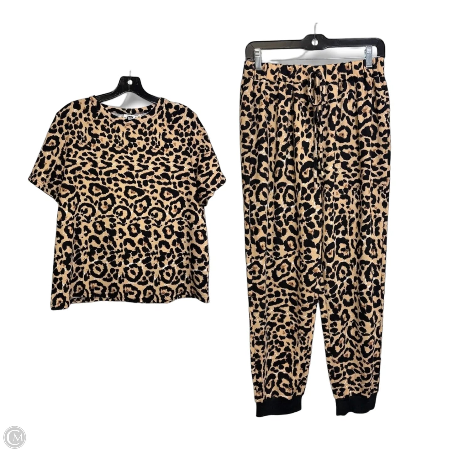 Lounge Set Pants By Shein In Animal Print, Size: L