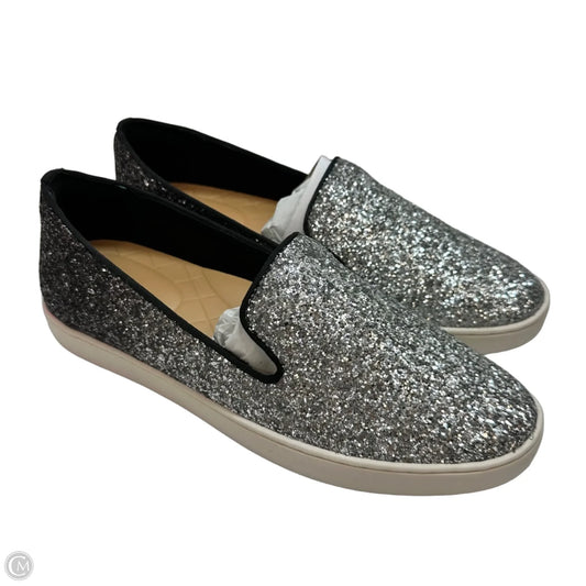 Shoes Flats By Birdies In Silver, Size: 8.5