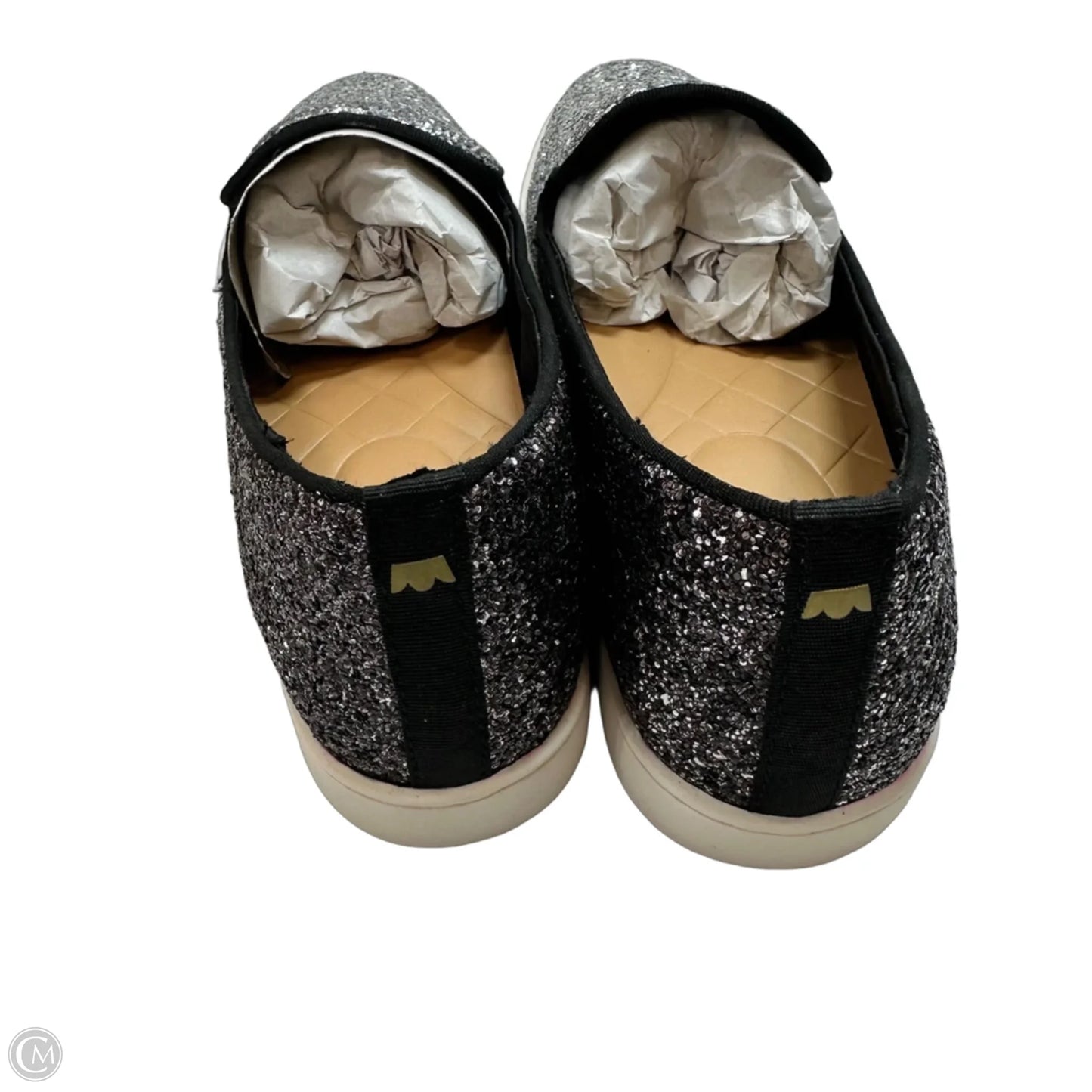 Shoes Flats By Birdies In Silver, Size: 8.5