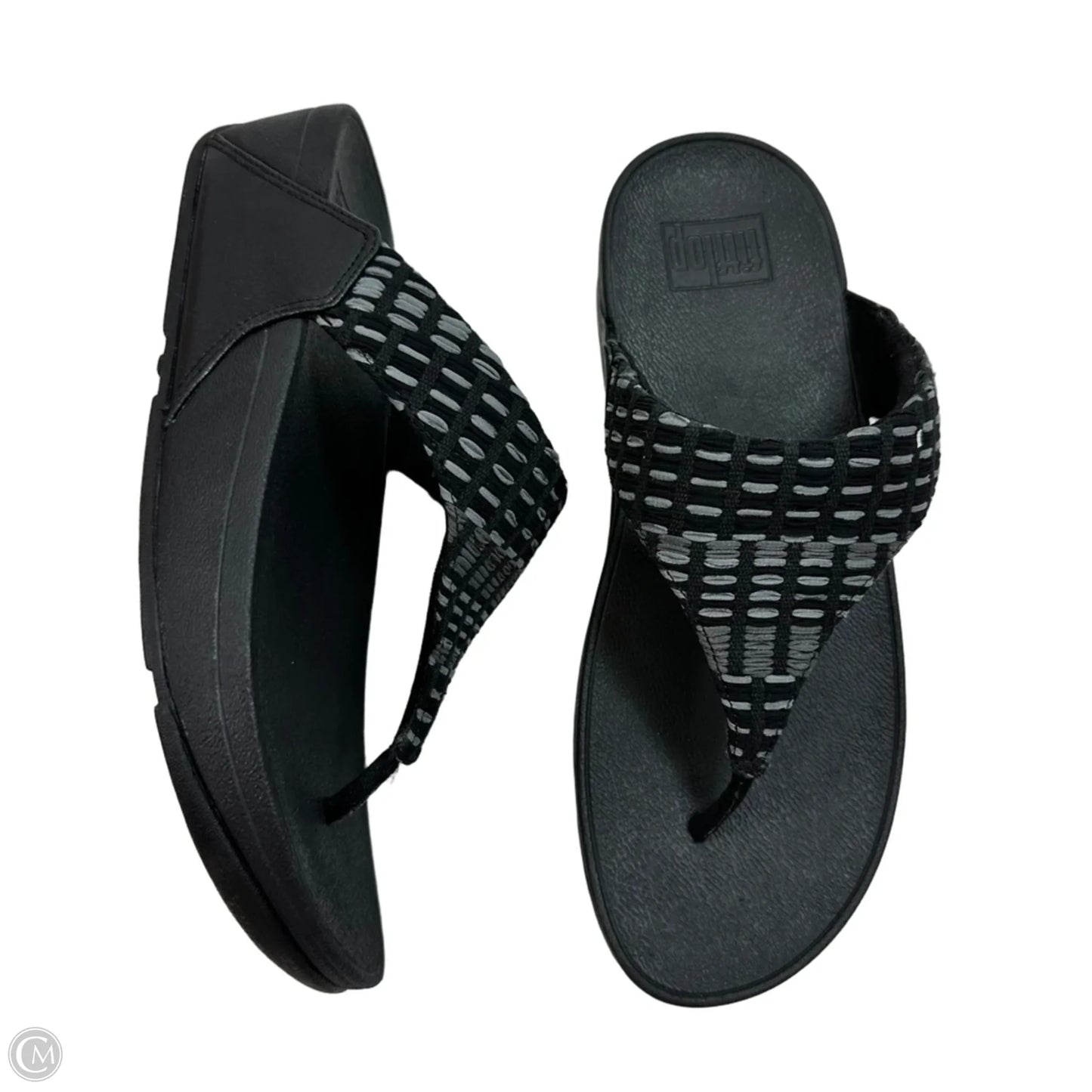 Sandals Flip Flops By Fitflop In Black, Size: 8