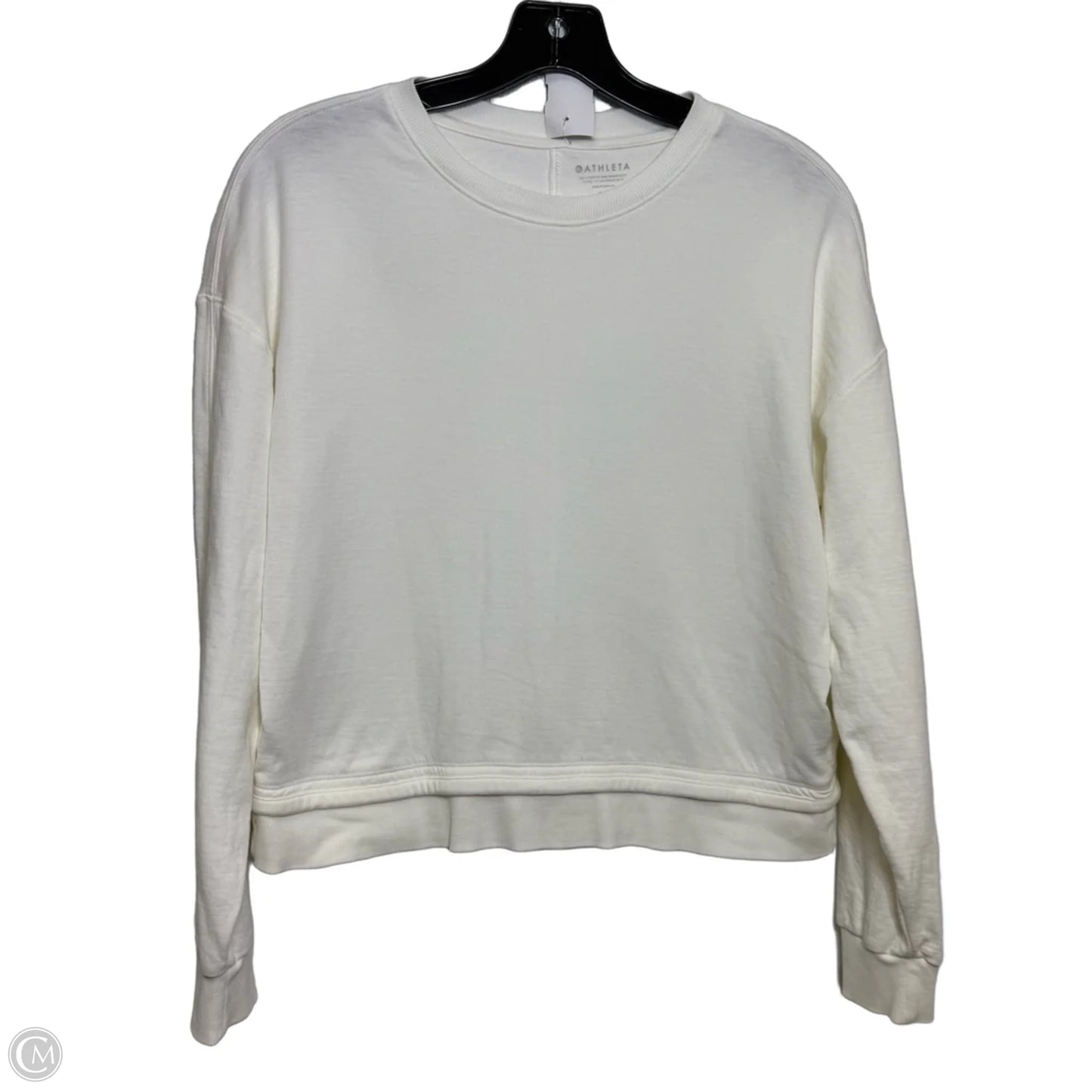 Athletic Top Long Sleeve Crewneck By Athleta In Ivory, Size: Xxs