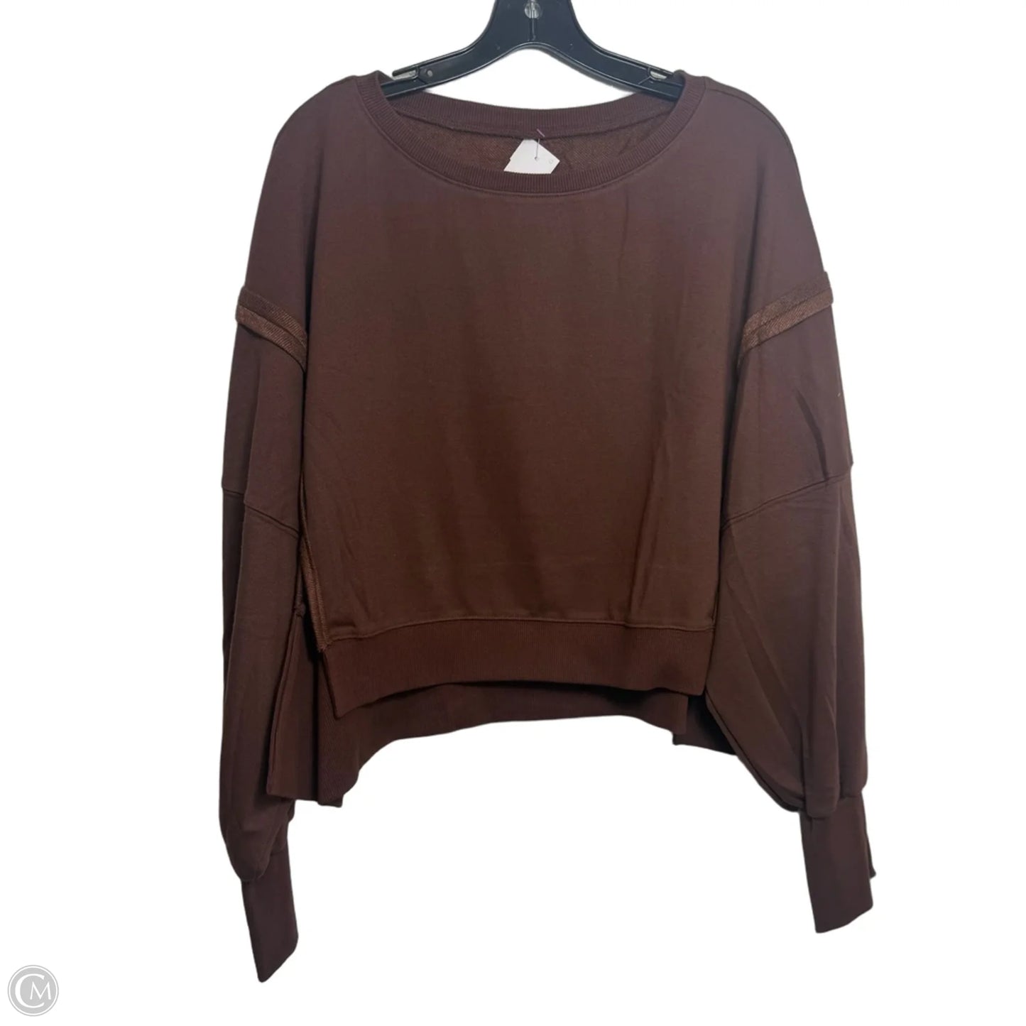 Top Long Sleeve By Cme In Brown, Size: Xl
