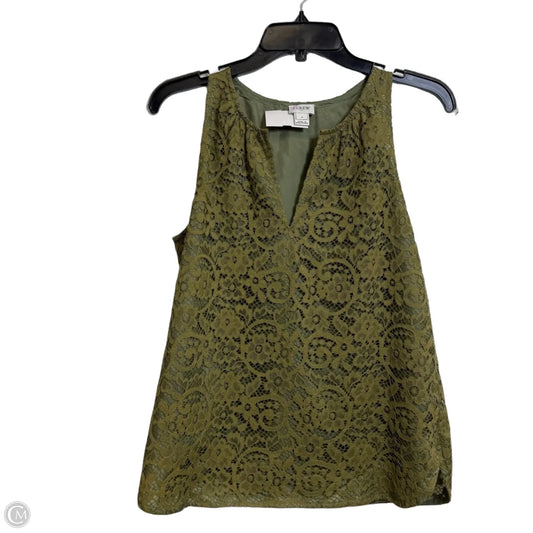 Top Sleeveless By J. Crew In Green, Size: S