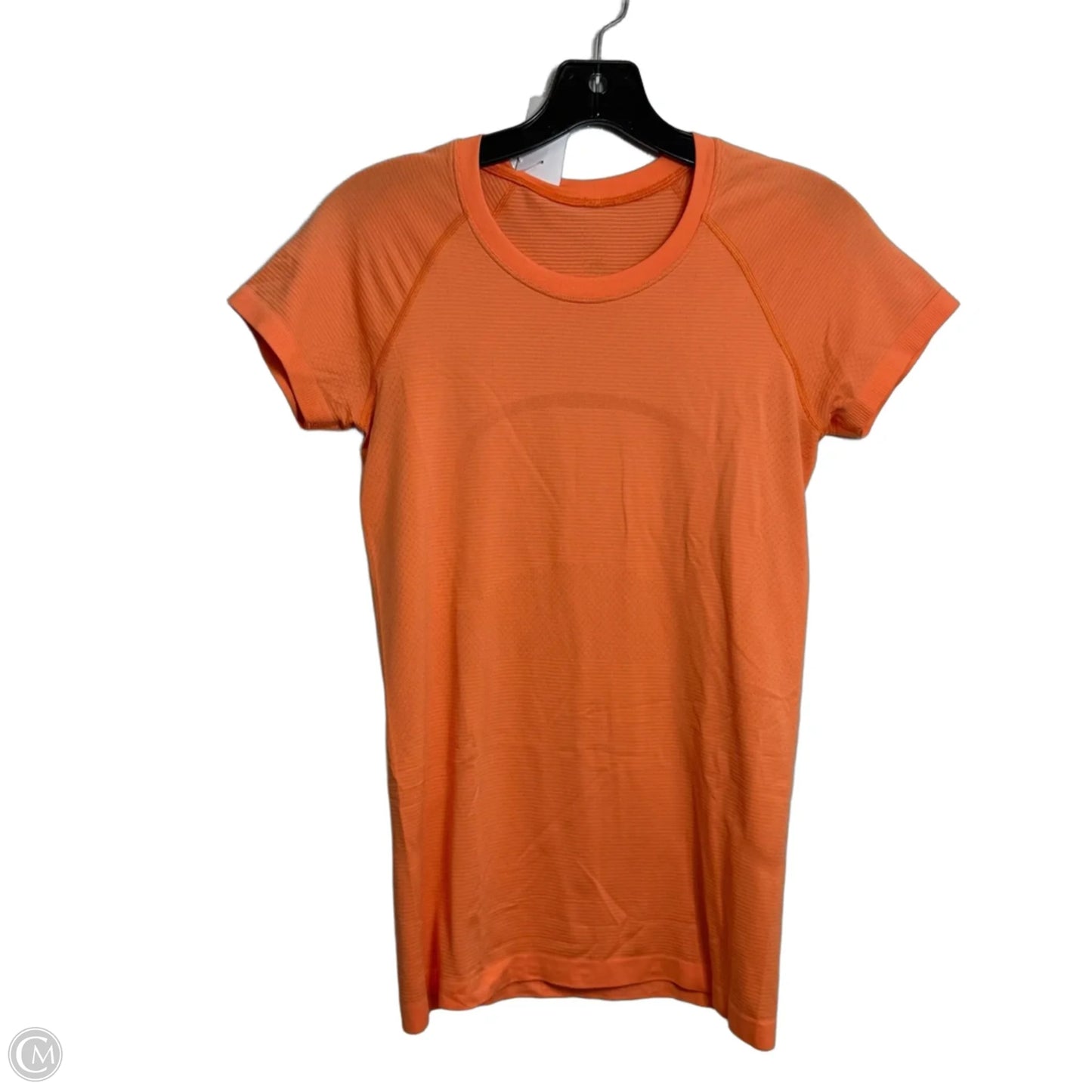 Athletic Top Short Sleeve By Lululemon In Orange, Size: S