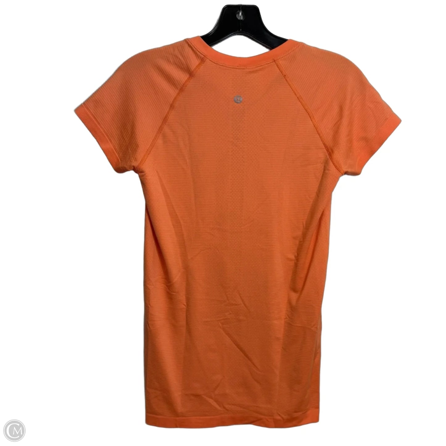 Athletic Top Short Sleeve By Lululemon In Orange, Size: S