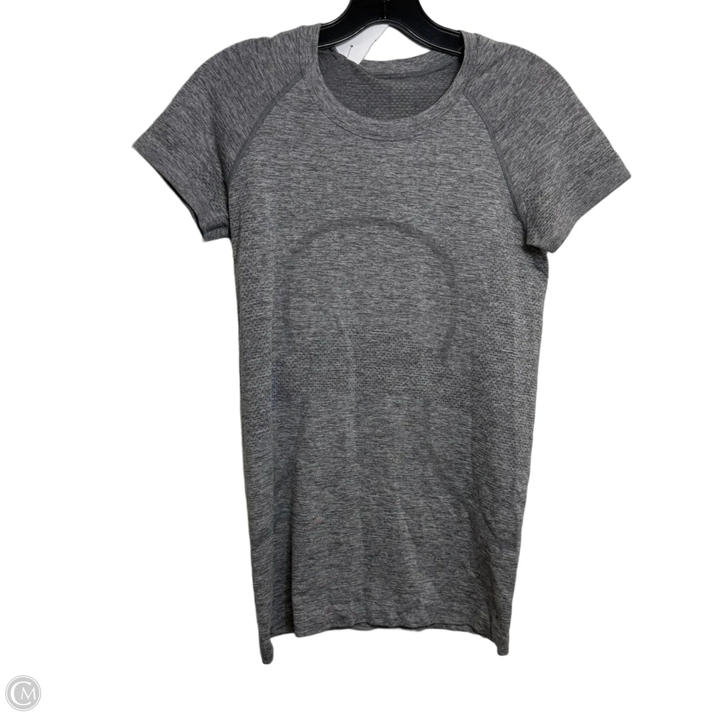 Athletic Top Short Sleeve By Lululemon In Grey, Size: S