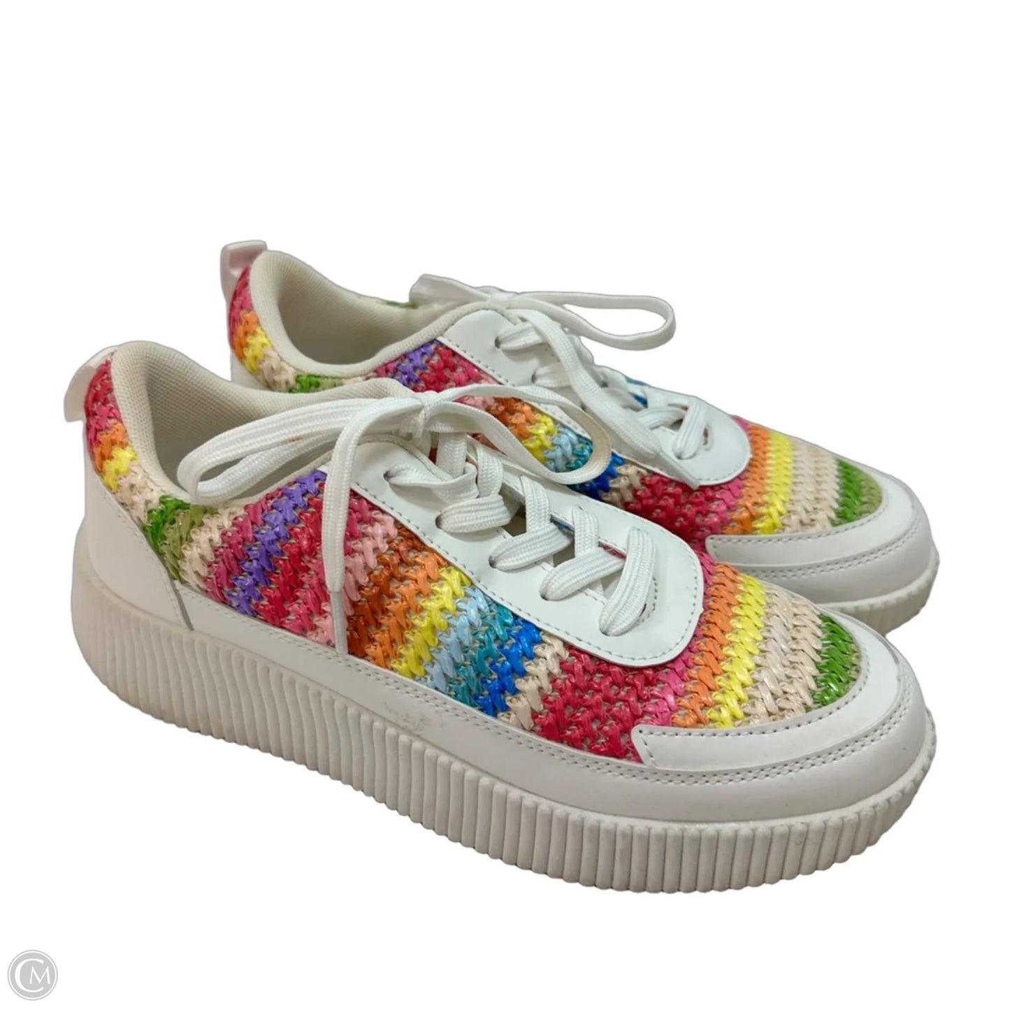 Shoes Sneakers By Clothes Mentor In Rainbow Print, Size: 9