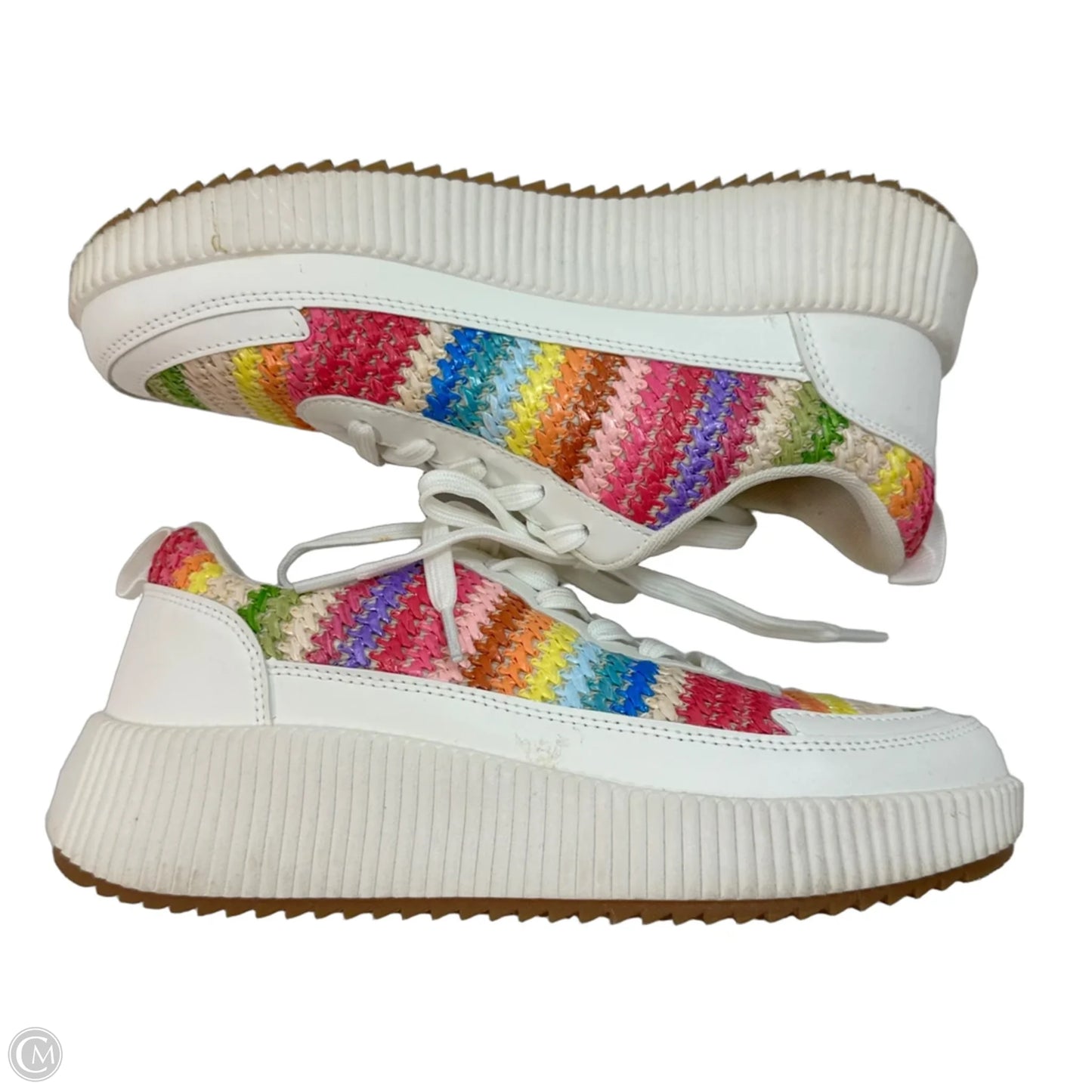 Shoes Sneakers By Clothes Mentor In Rainbow Print, Size: 9