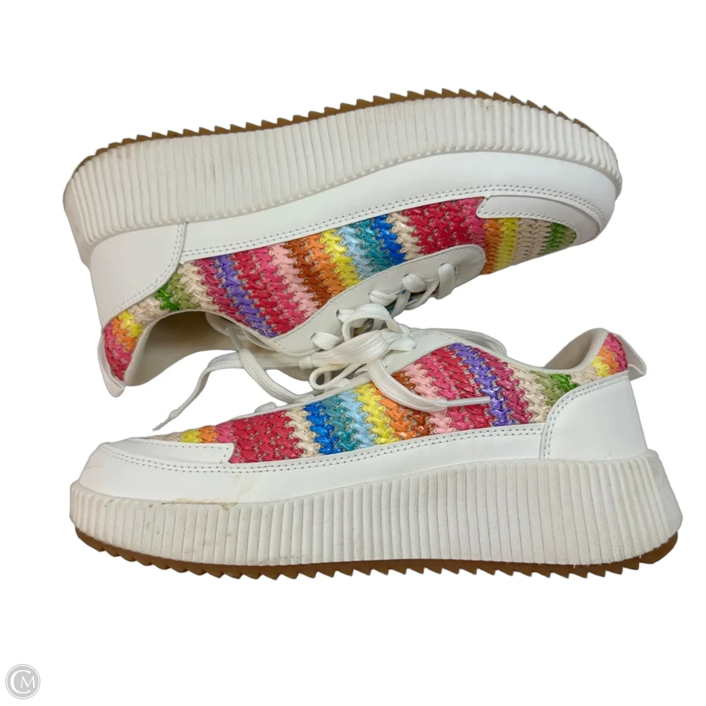 Shoes Sneakers By Clothes Mentor In Rainbow Print, Size: 9