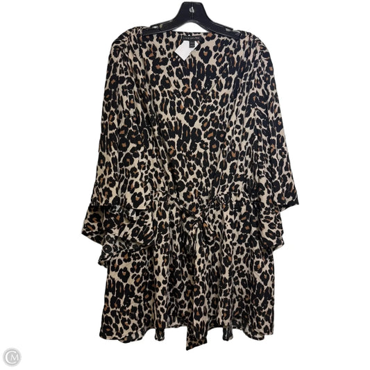 Tunic Short Sleeve By Lane Bryant In Animal Print, Size: 1x