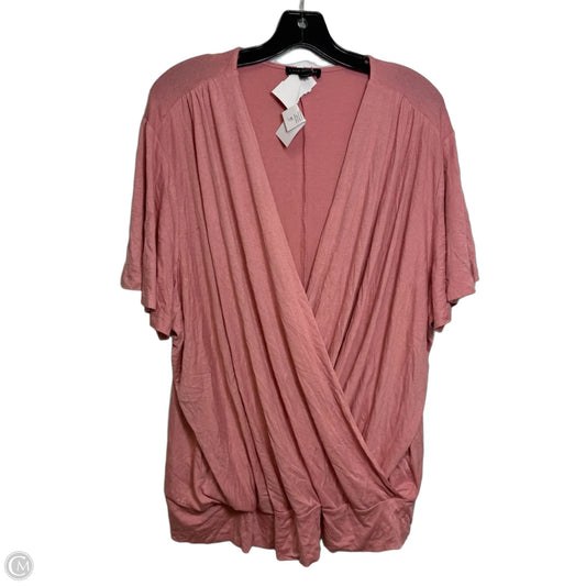 Top Short Sleeve By Lane Bryant In Pink, Size: 2x